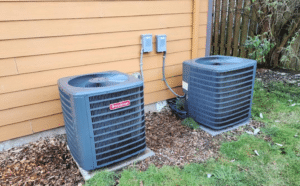 Two Goodman Air Conditioning Units Installed By Aviator Heating & Cooling In Hillsboro, OR.